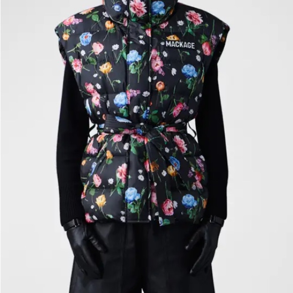 Mackage Floral Puffer Vest